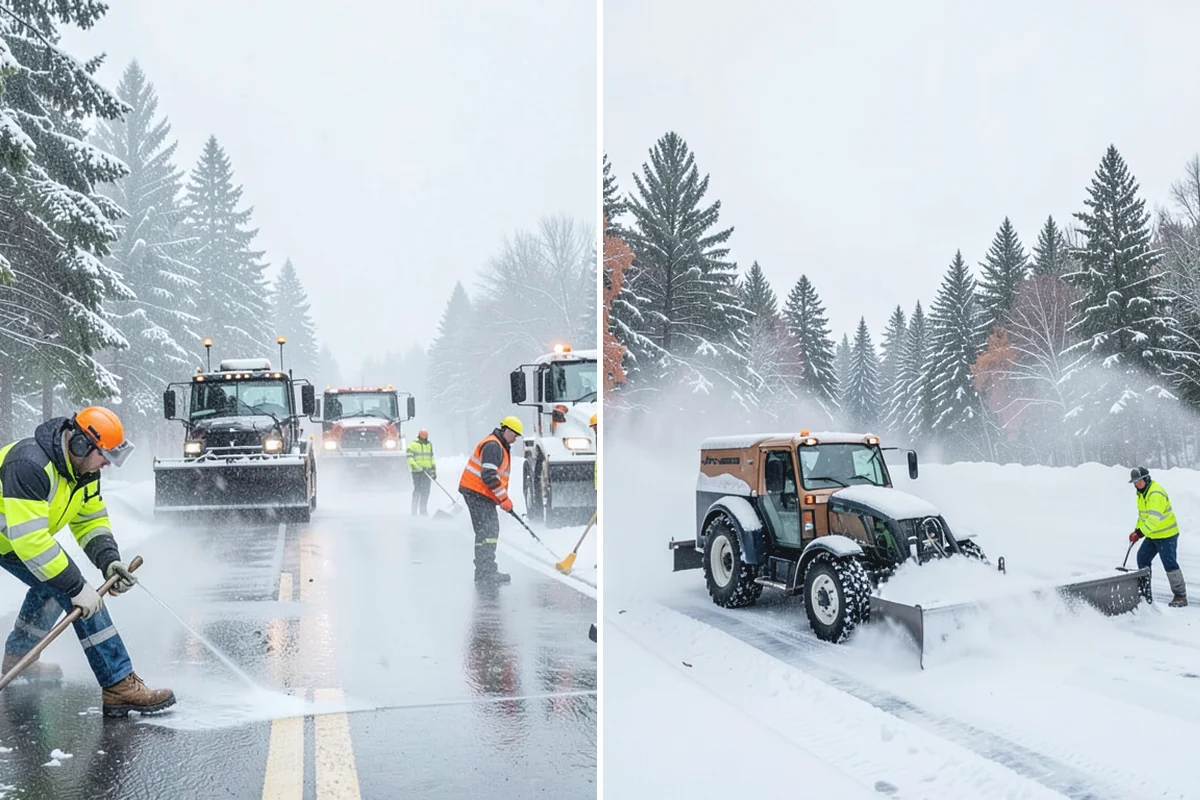 Snow Plowing in Bonney Lake, Pierce County, WA - Review the property and mark snow storage areas