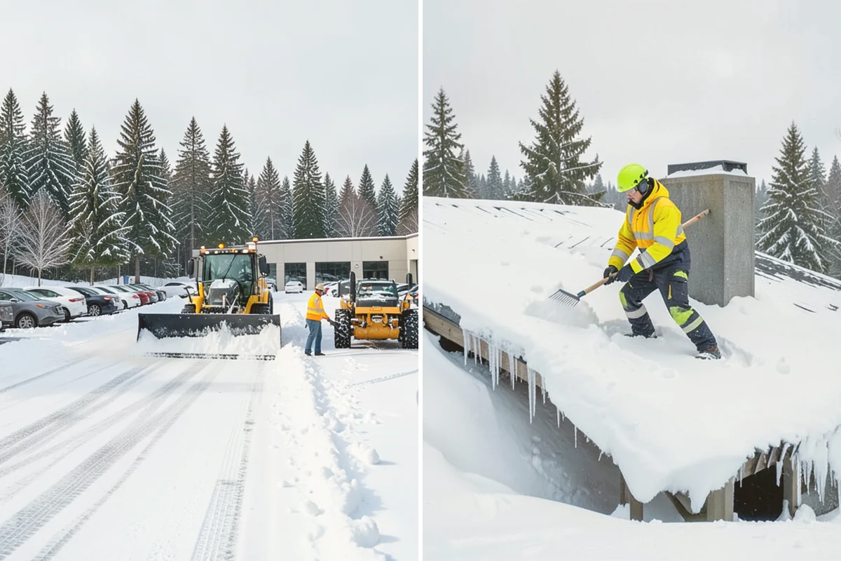 Snow Plowing in Bothell, King County, WA - Review the property and mark snow storage areas