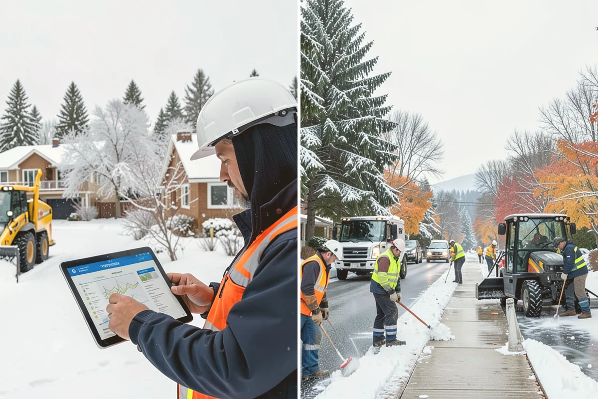 Snow Plowing in Brier, Snohomish County, WA - Review the property and mark snow storage areas