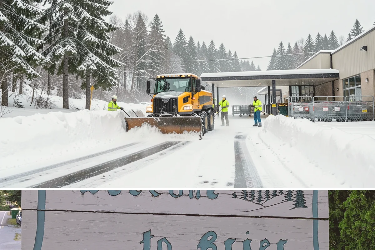 Snow Plowing in Brier, Snohomish County, WA - Plowing runs from the first accumulating snow, typically late November, through the end of the season in February or March.