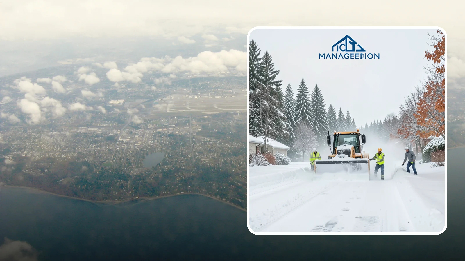 Snow Plowing in Burien, King County, WA - Our truck-mounted snow plowing quickly clears driveways, lots, and access roads across Western Washington.