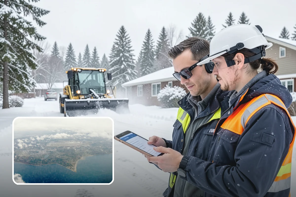 Snow Plowing in Burien, King County, WA - Rapid clearing of large paved areas
