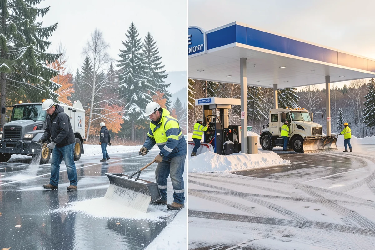 Snow Plowing in Burien, King County, WA - Review the property and mark snow storage areas