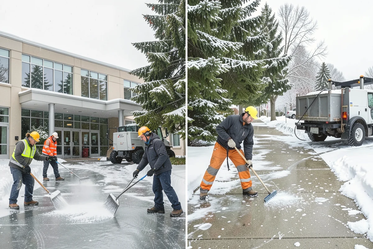Snow Plowing in Burlington, Skagit County, WA - Review the property and mark snow storage areas