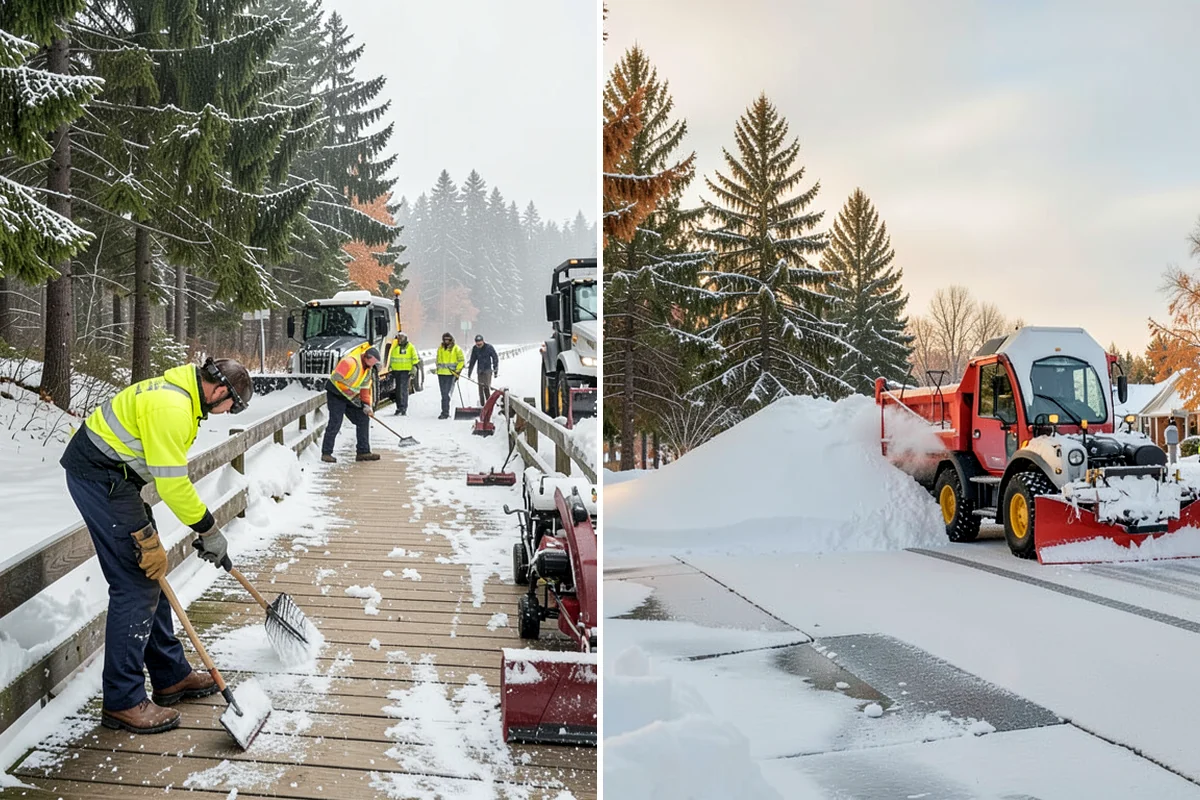 Snow Plowing in Clyde Hill, King County, WA - Review the property and mark snow storage areas