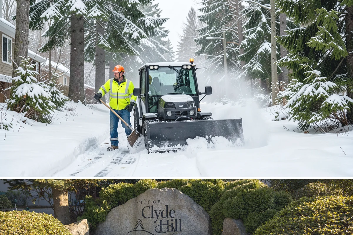 Snow Plowing in Clyde Hill, King County, WA - Plowing runs from the first accumulating snow, typically late November, through the end of the season in February or March.