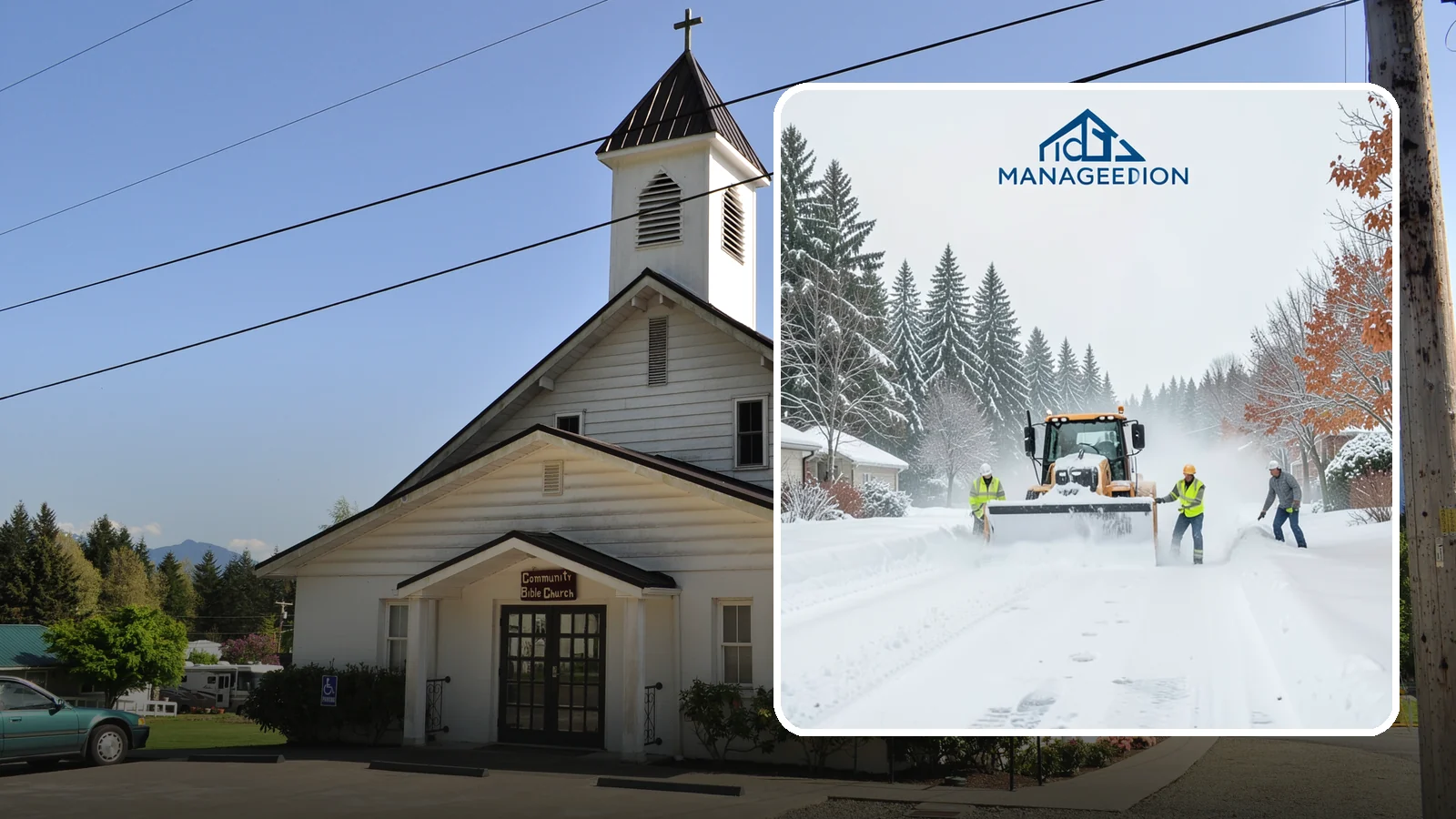 Snow Plowing in Concrete, Skagit County, WA - Our truck-mounted snow plowing quickly clears driveways, lots, and access roads across Western Washington.