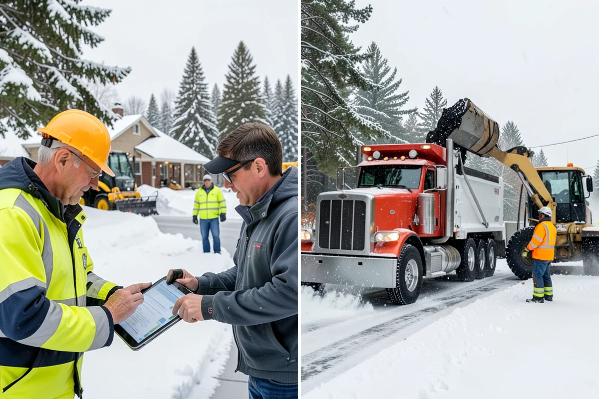 Snow Plowing in Concrete, Skagit County, WA - Review the property and mark snow storage areas