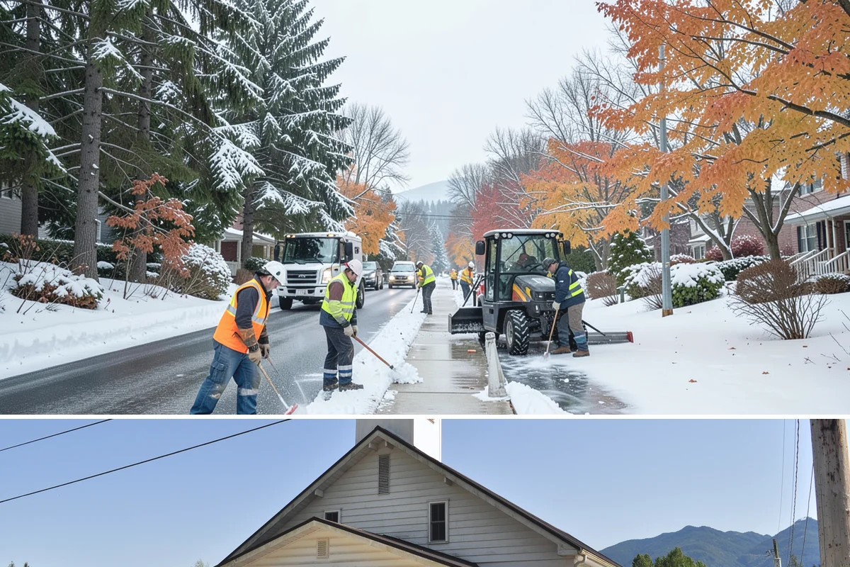 Snow Plowing in Concrete, Skagit County, WA - Plowing runs from the first accumulating snow, typically late November, through the end of the season in February or March.