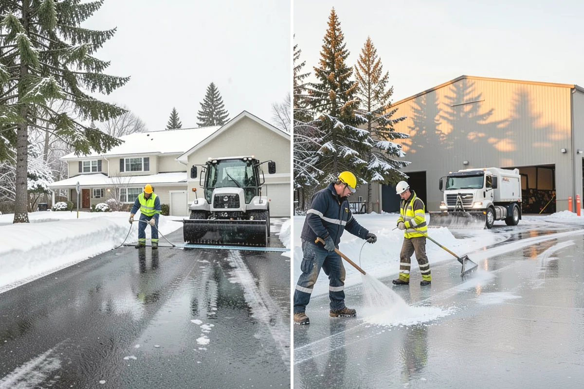 Snow Plowing in Covington, King County, WA - Review the property and mark snow storage areas