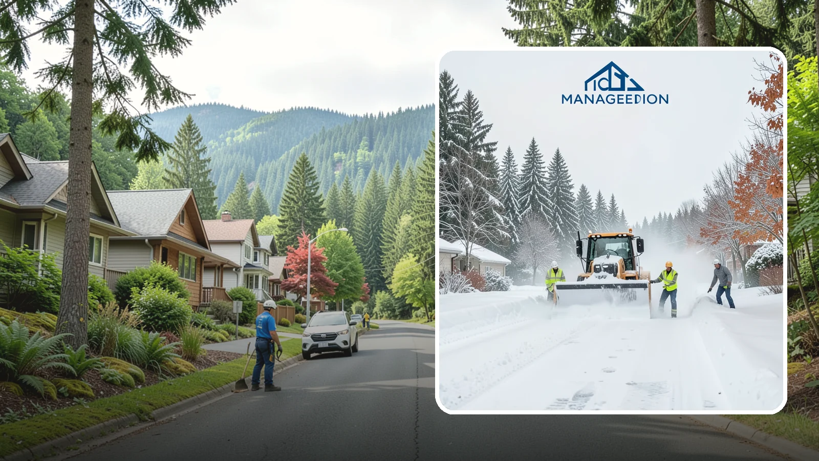 Snow Plowing in Darrington, Snohomish County, WA - Our truck-mounted snow plowing quickly clears driveways, lots, and access roads across Western Washington.