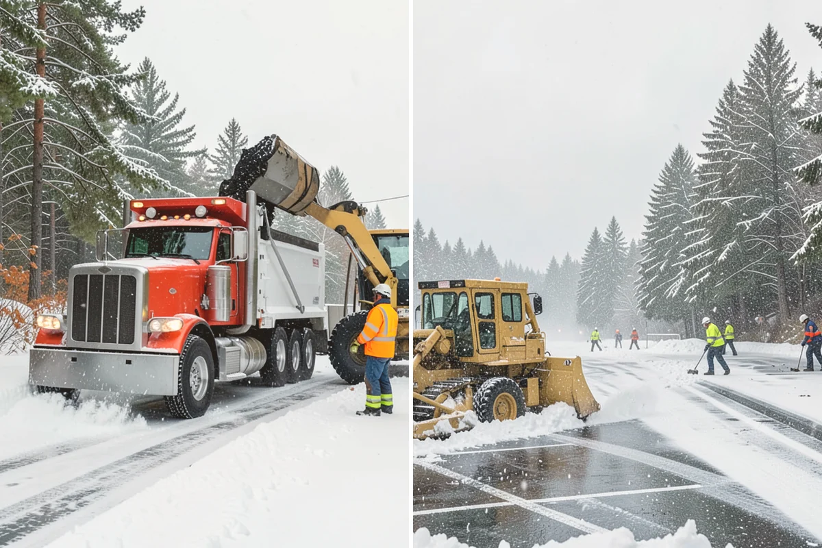 Snow Plowing in Eatonville, Pierce County, WA - Review the property and mark snow storage areas