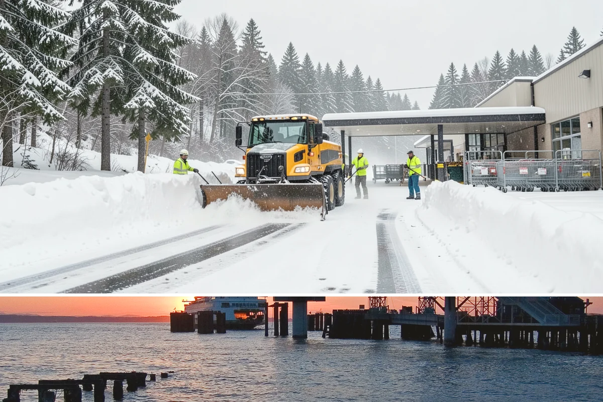 Snow Plowing in Edmonds, Snohomish County, WA - Plowing runs from the first accumulating snow, typically late November, through the end of the season in February or March.