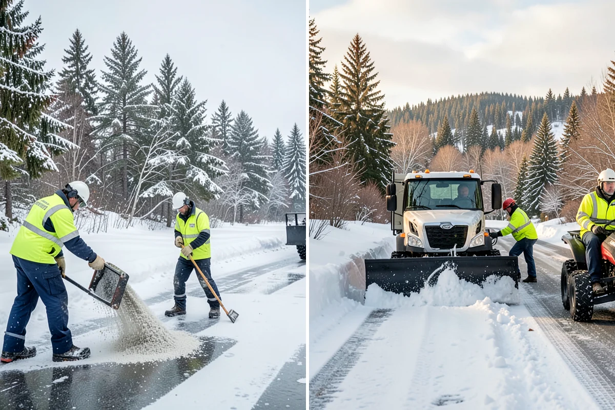 Snow Plowing in Enumclaw, King County, WA - Review the property and mark snow storage areas