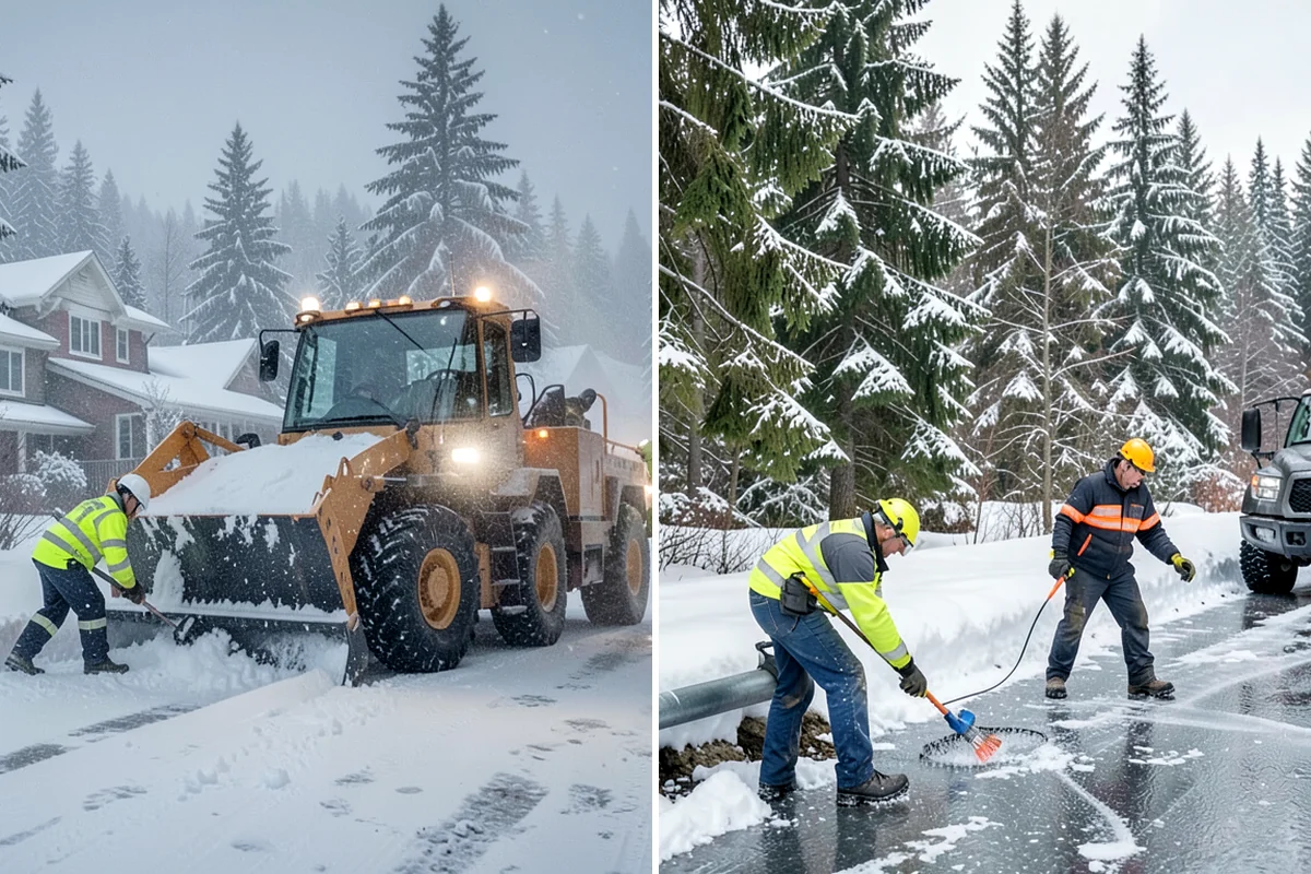 Snow Plowing in Everett, Snohomish County, WA - Review the property and mark snow storage areas