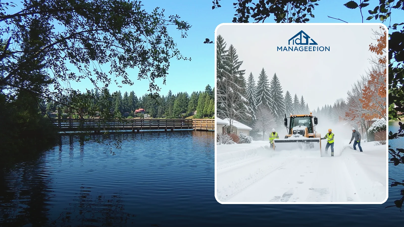 Snow Plowing in Federal Way, King County, WA - Our truck-mounted snow plowing quickly clears driveways, lots, and access roads across Western Washington.