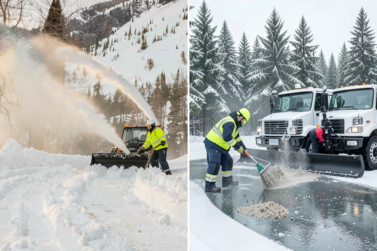 Snow Plowing in Federal Way, King County, WA - Review the property and mark snow storage areas