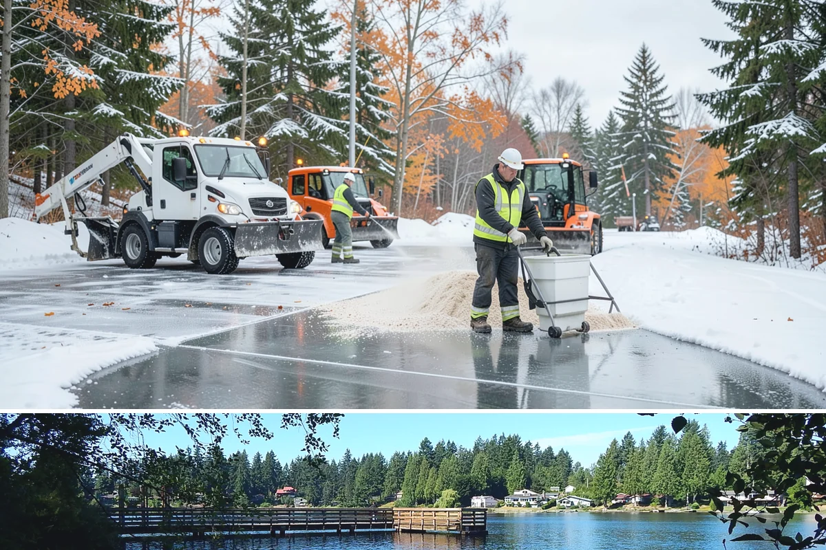 Snow Plowing in Federal Way, King County, WA - Plowing runs from the first accumulating snow, typically late November, through the end of the season in February or March.