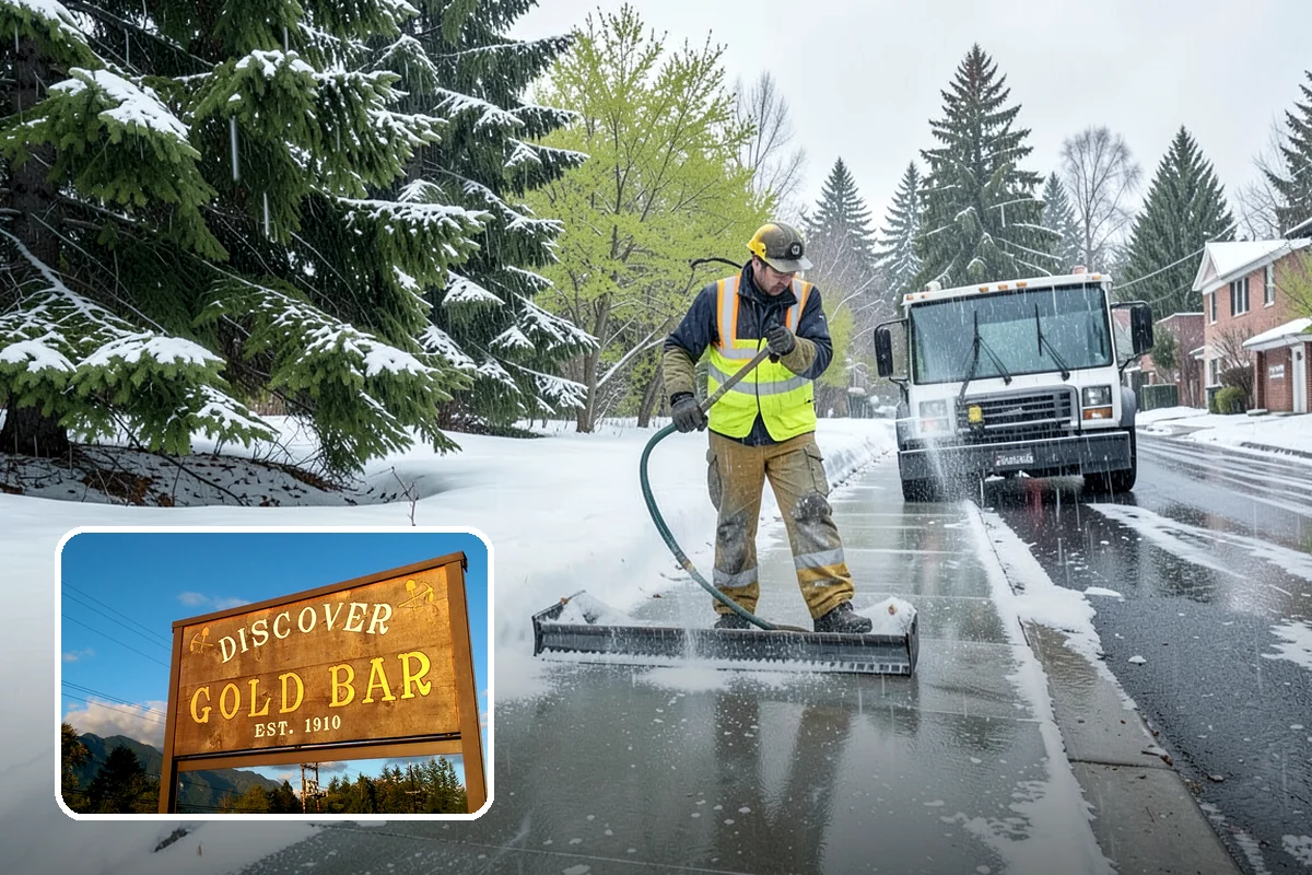 Snow Plowing in Gold Bar, Snohomish County, WA - Rapid clearing of large paved areas