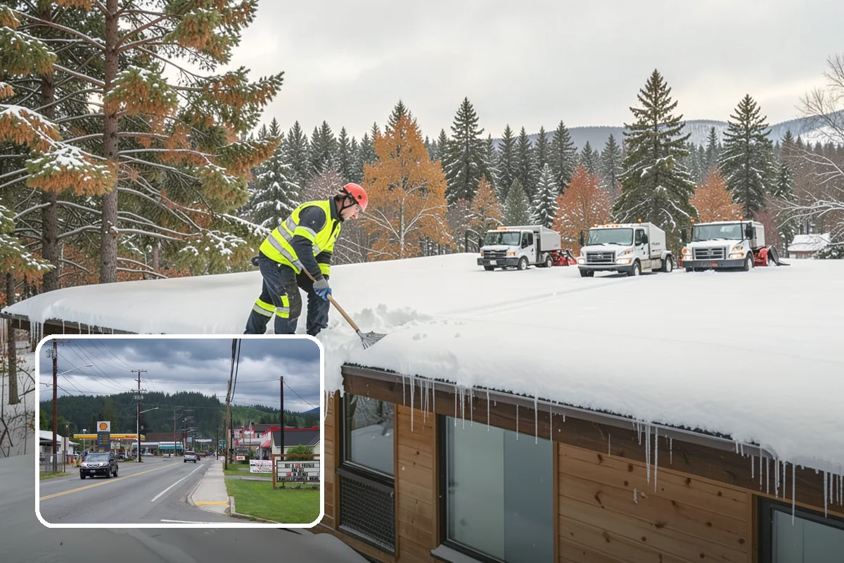 Snow Plowing in Granite Falls, Snohomish County, WA - Rapid clearing of large paved areas