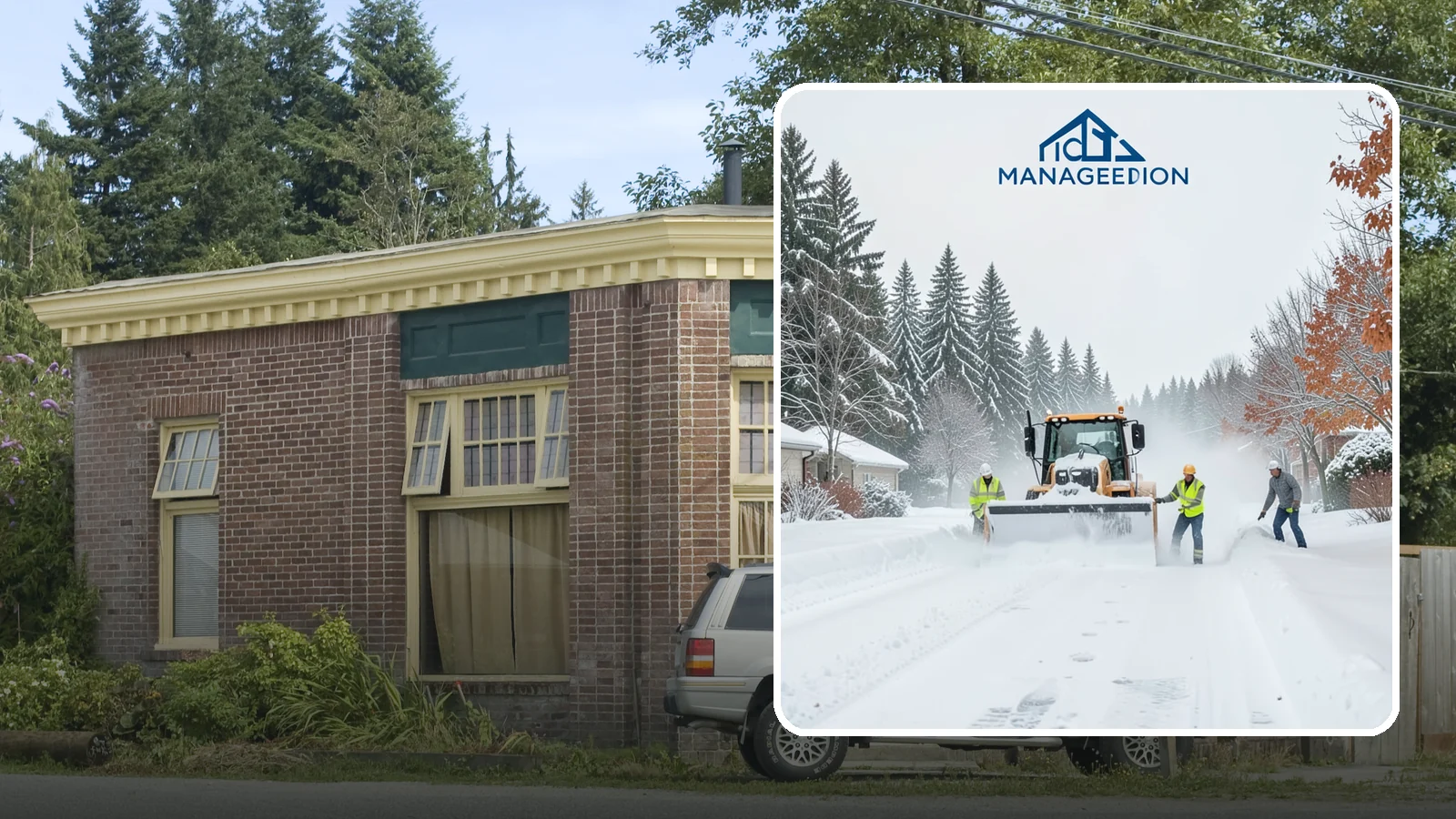 Snow Plowing in Hamilton, Skagit County, WA - Our truck-mounted snow plowing quickly clears driveways, lots, and access roads across Western Washington.
