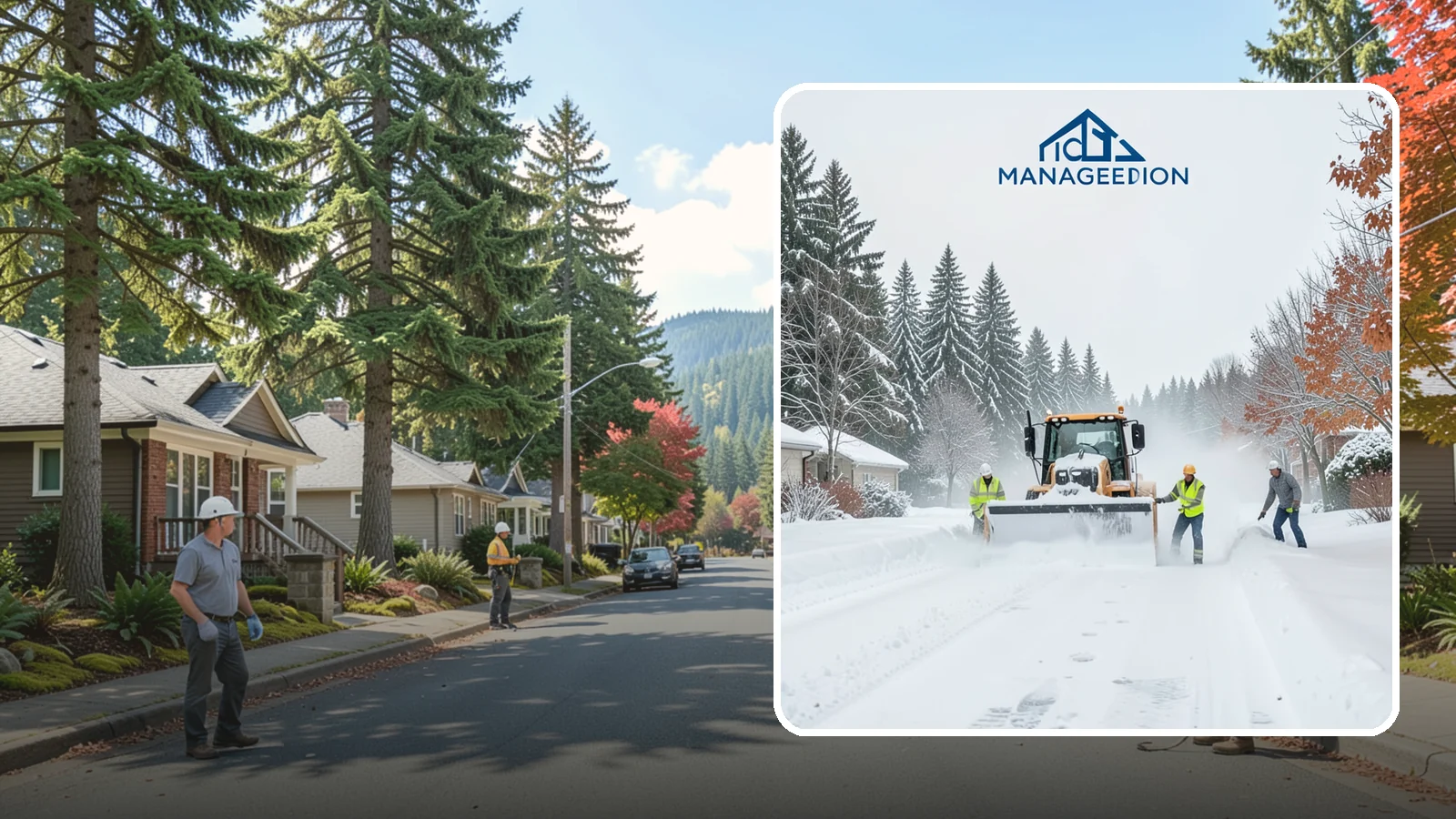 Snow Plowing in Hunts Point, King County, WA - Our truck-mounted snow plowing quickly clears driveways, lots, and access roads across Western Washington.