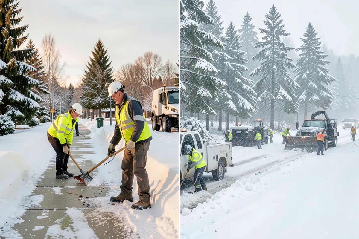 Snow Plowing in Hunts Point, King County, WA - Review the property and mark snow storage areas