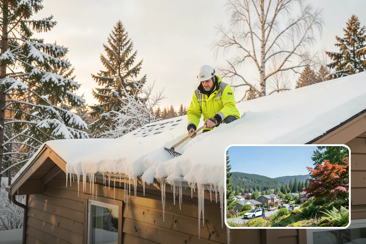 Snow Plowing in Index, Snohomish County, WA - Rapid clearing of large paved areas