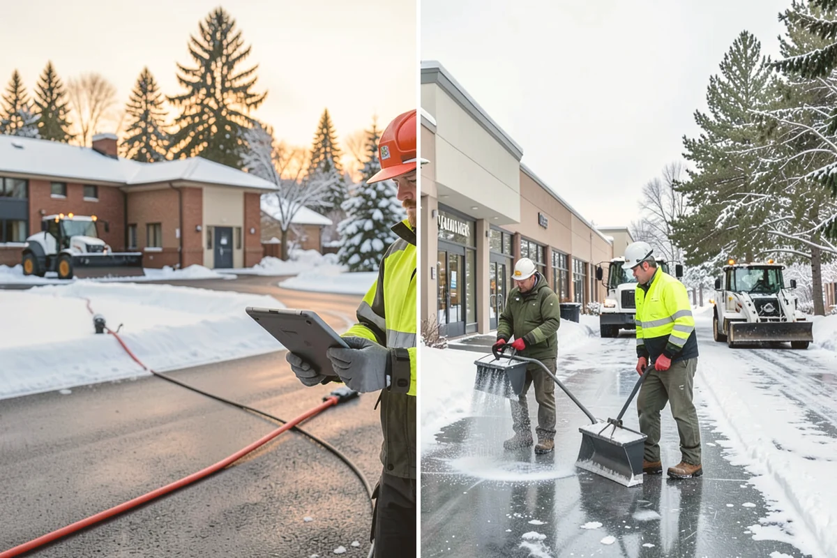 Snow Plowing in Kent, King County, WA - Review the property and mark snow storage areas