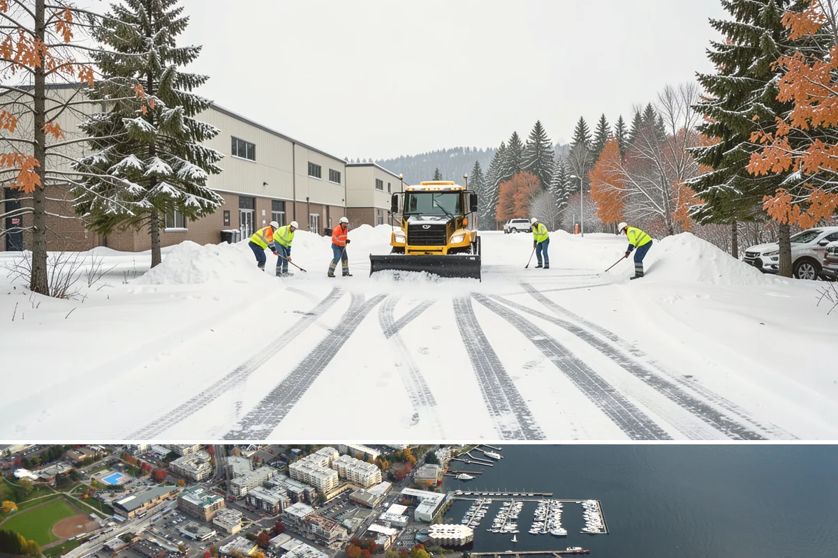 Snow Plowing in Kirkland, King County, WA - Plowing runs from the first accumulating snow, typically late November, through the end of the season in February or March.
