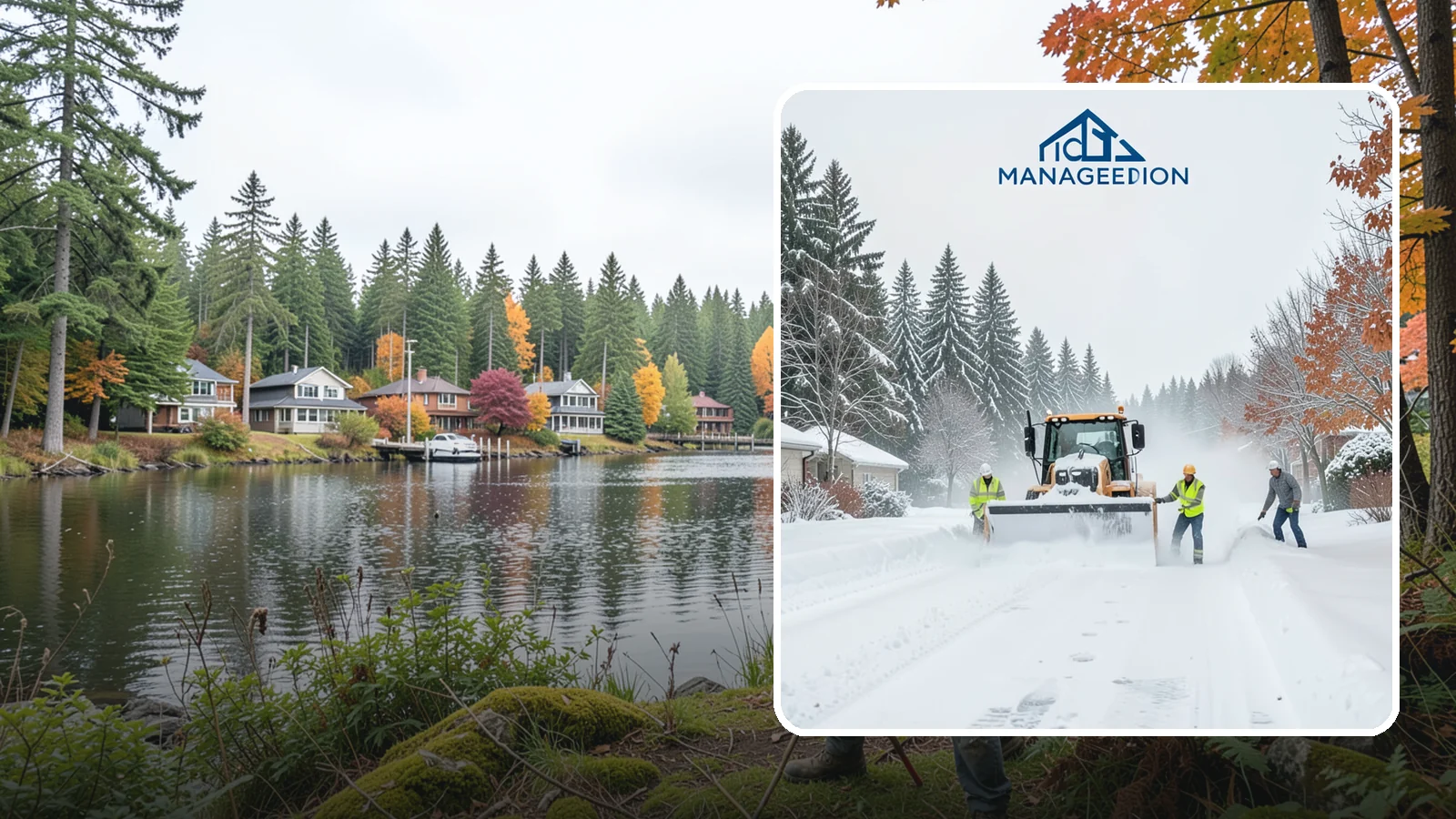 Snow Plowing in La Conner, Skagit County, WA - Our truck-mounted snow plowing quickly clears driveways, lots, and access roads across Western Washington.