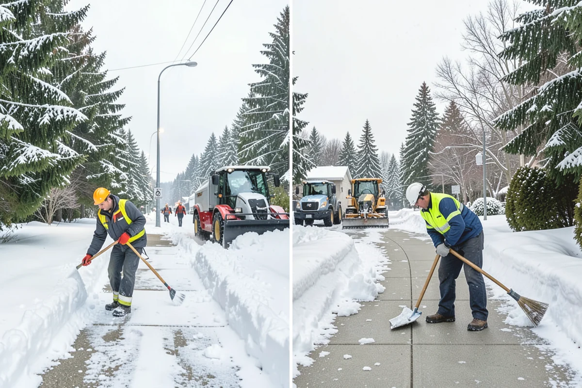 Snow Plowing in La Conner, Skagit County, WA - Review the property and mark snow storage areas