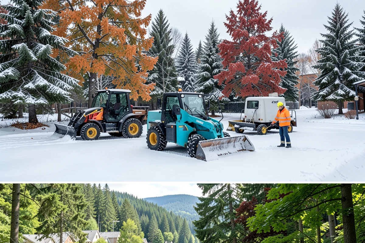 Snow Plowing in Lake Forest Park, King County, WA - Plowing runs from the first accumulating snow, typically late November, through the end of the season in February or March.