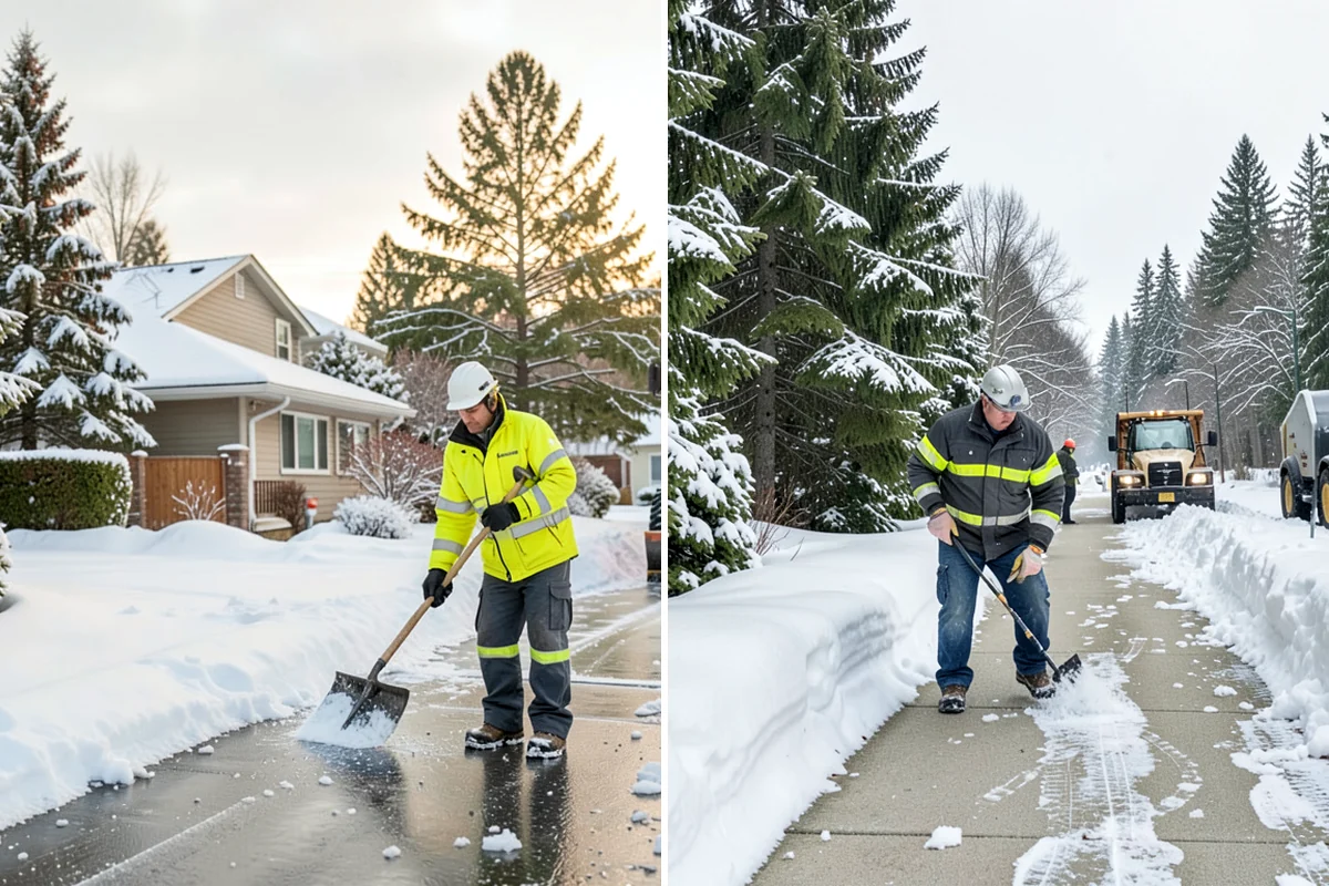 Snow Plowing in Lakewood, Pierce County, WA - Review the property and mark snow storage areas