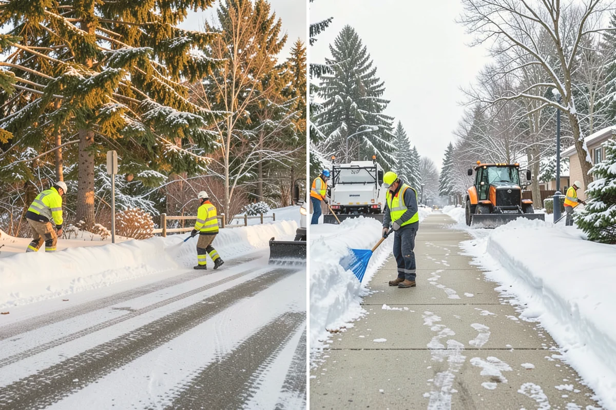 Snow Plowing in Langley, Island County, WA - Review the property and mark snow storage areas