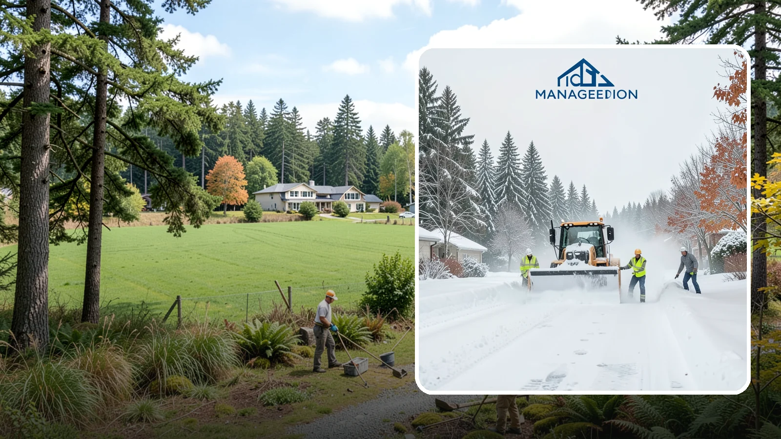 Snow Plowing in Lyman, Skagit County, WA - Our truck-mounted snow plowing quickly clears driveways, lots, and access roads across Western Washington.