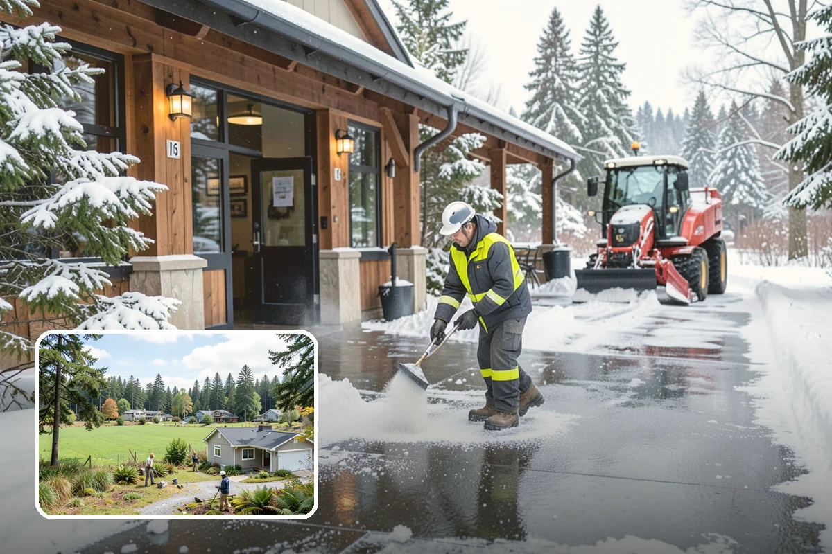 Snow Plowing in Lyman, Skagit County, WA - Rapid clearing of large paved areas