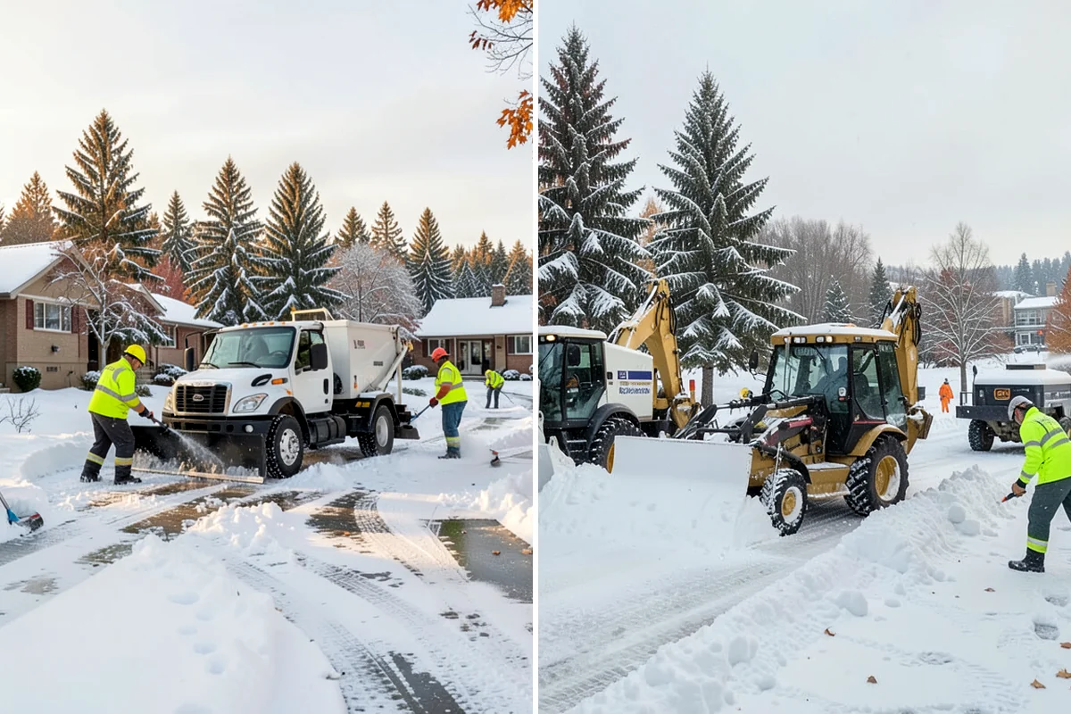 Snow Plowing in Lyman, Skagit County, WA - Review the property and mark snow storage areas