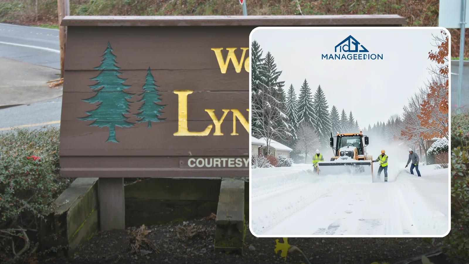 Snow Plowing in Lynnwood, Snohomish County, WA - Our truck-mounted snow plowing quickly clears driveways, lots, and access roads across Western Washington.