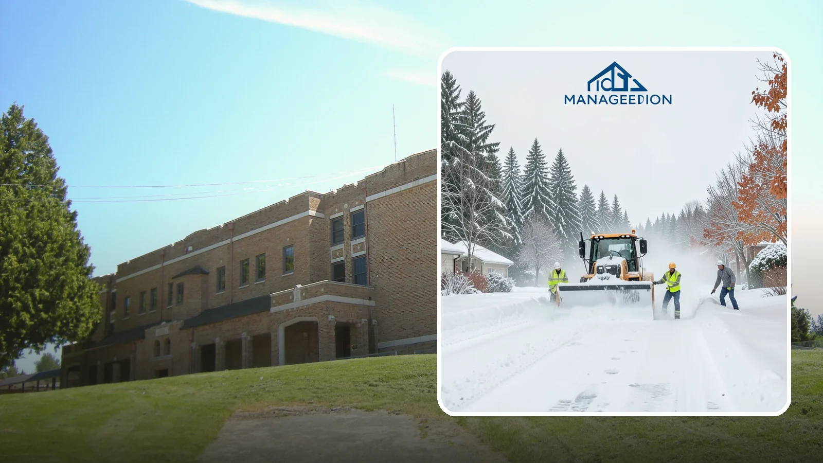 Snow Plowing in Maple Valley, King County, WA - Our truck-mounted snow plowing quickly clears driveways, lots, and access roads across Western Washington.