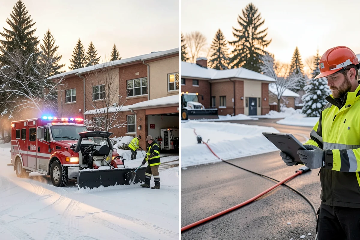 Snow Plowing in Maple Valley, King County, WA - Review the property and mark snow storage areas