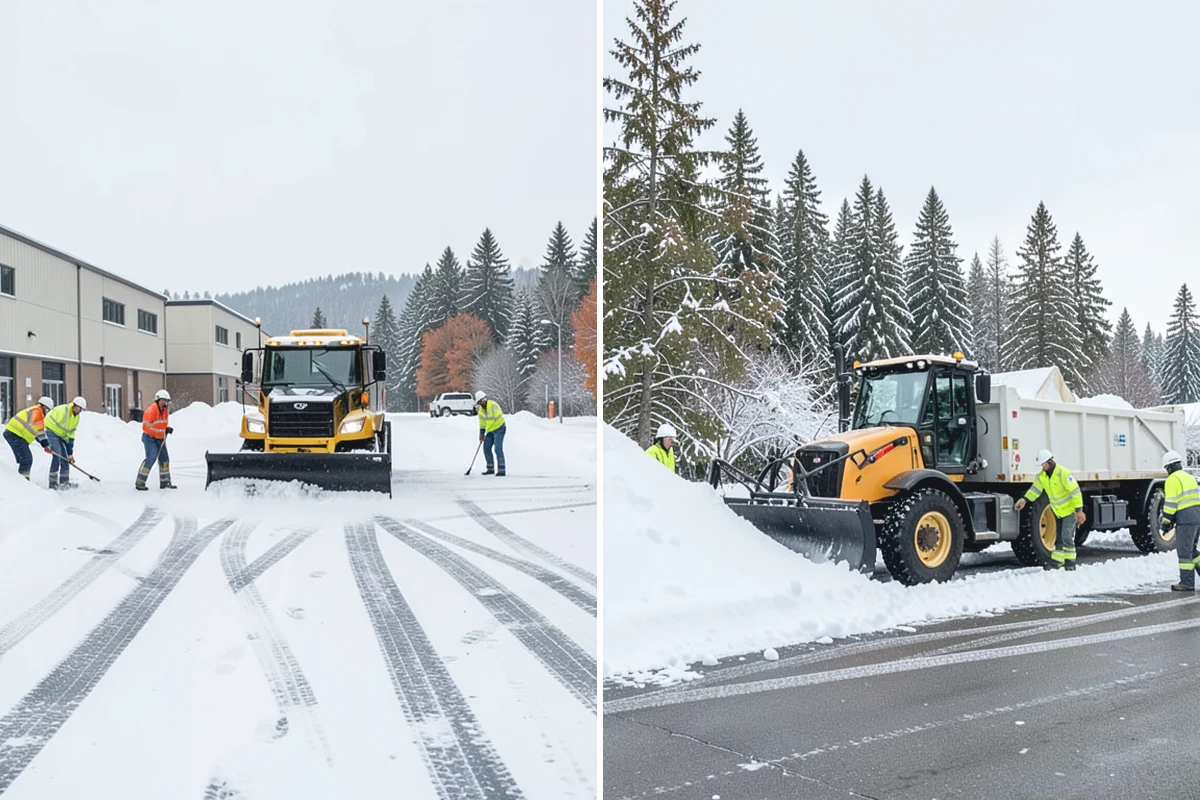 Snow Plowing in Medina, King County, WA - Review the property and mark snow storage areas