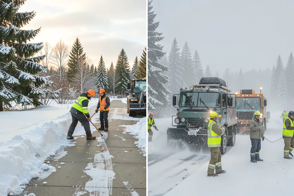Snow Plowing in Mercer Island, King County, WA - Review the property and mark snow storage areas