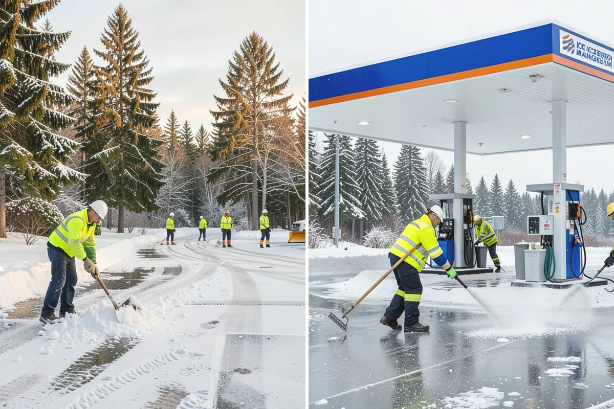 Snow Plowing in Mill Creek, Snohomish County, WA - Review the property and mark snow storage areas