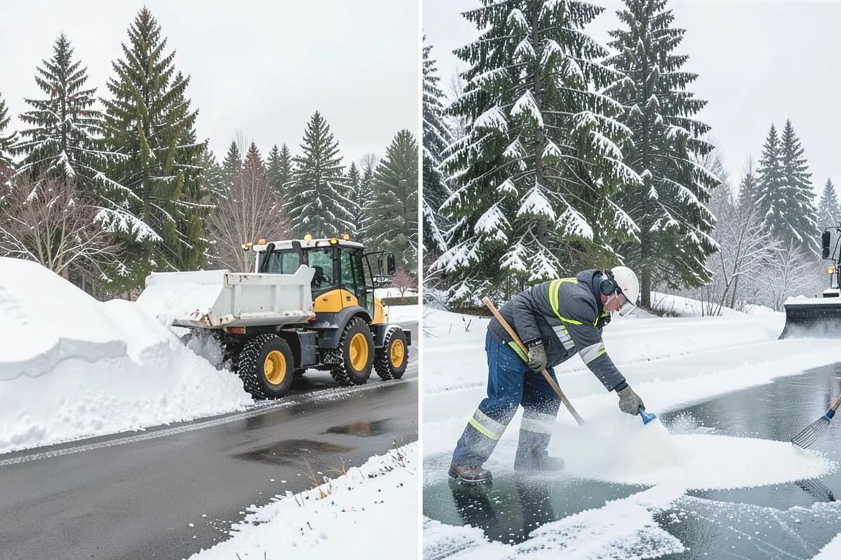 Snow Plowing in Monroe, Snohomish County, WA - Review the property and mark snow storage areas