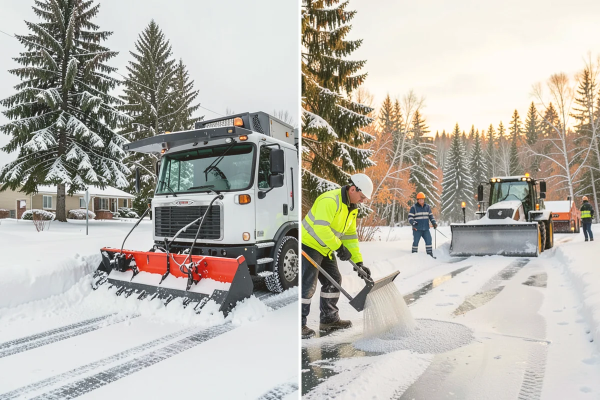 Snow Plowing in Mount Vernon, Skagit County, WA - Review the property and mark snow storage areas