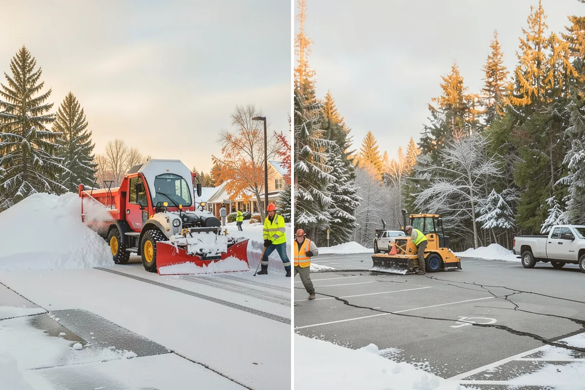 Snow Plowing in Newcastle, King County, WA - Review the property and mark snow storage areas