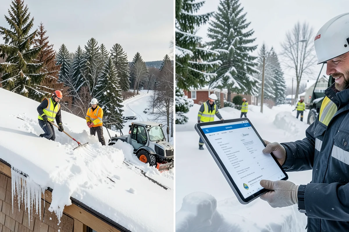 Snow Plowing in Normandy Park, King County, WA - Review the property and mark snow storage areas
