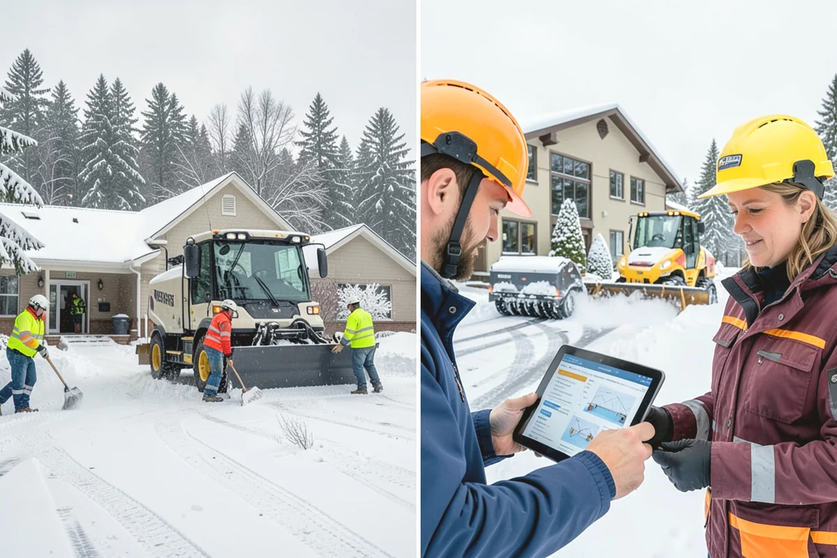 Snow Plowing in Oak Harbor, Island County, WA - Review the property and mark snow storage areas