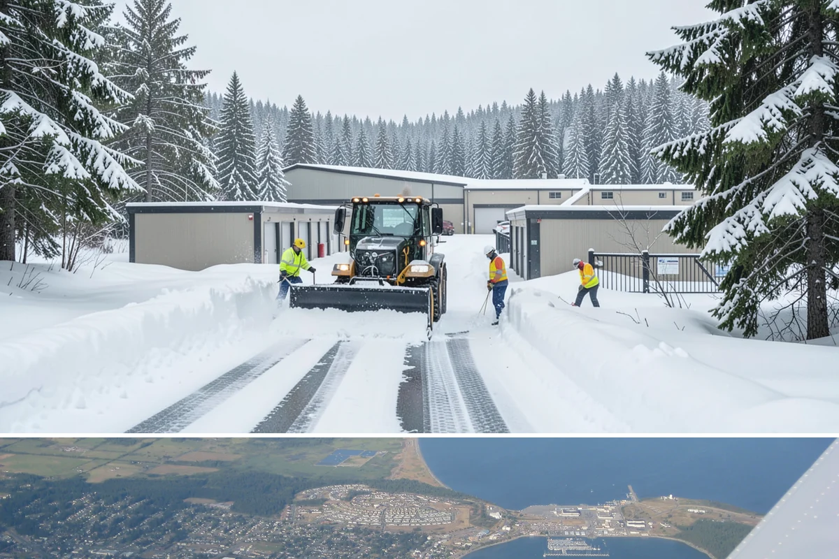 Snow Plowing in Oak Harbor, Island County, WA - Plowing runs from the first accumulating snow, typically late November, through the end of the season in February or March.